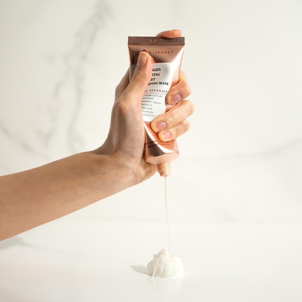 K-SECRET Collagen Boosting Secret Sleeping Mask – Overnight Firming, Hydrating & Brightening Treatment